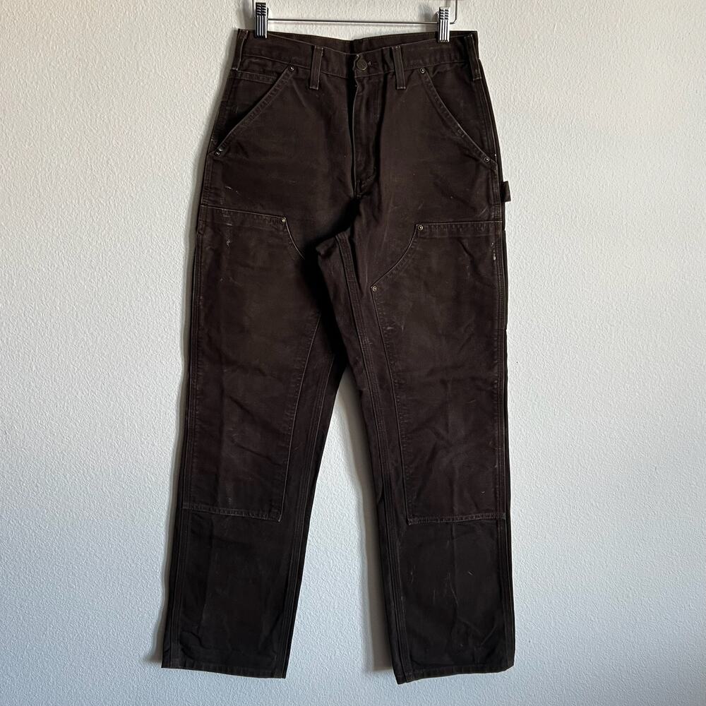 Carhartt B136 DKB brown double knee work wear carpenter pants